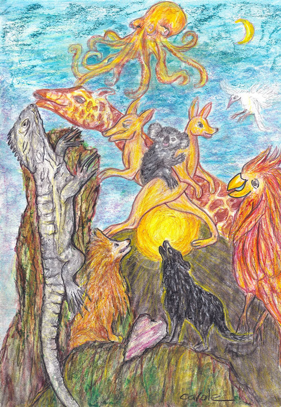 Not So 'Wild' Life, mixed media, 8.27" x 11.69".