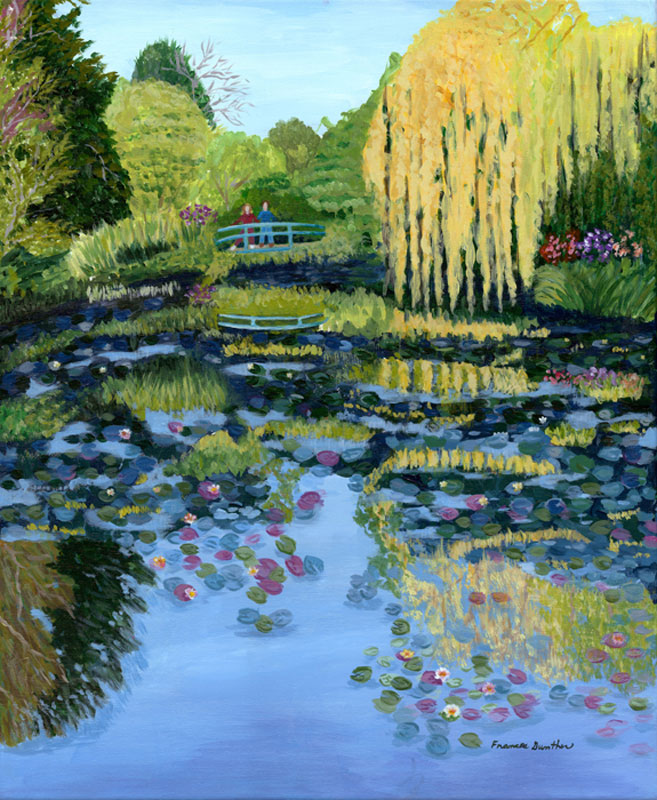 Monet's Garden, acrylic, 20" x 24"
