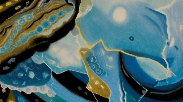 Agate Dance, soft pastel on paper, 18" x 24"