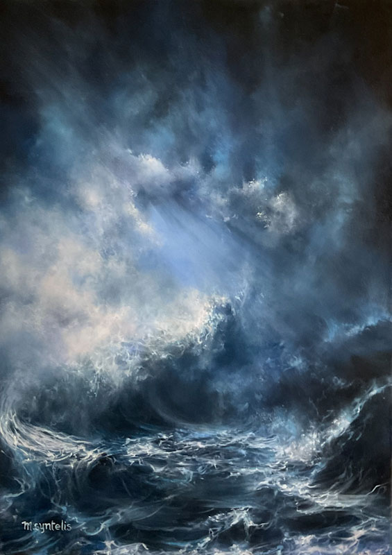 Out Of Chaos, oil on cotton, 27.5" x 19.7"