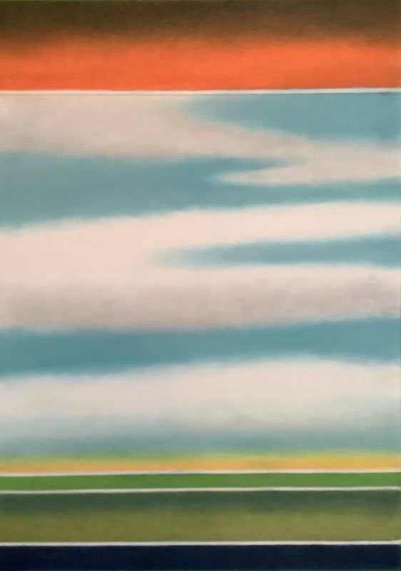 Atmospheric Probabilities #3 (Azul) pastel on paper, 30” x 22”