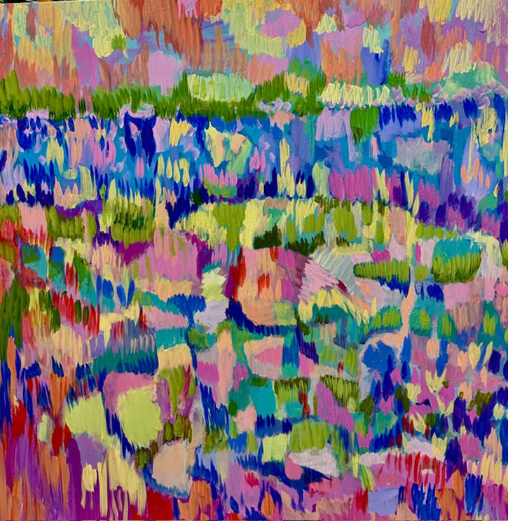 Colorful Tapestry, acrylic, 30" x 30"