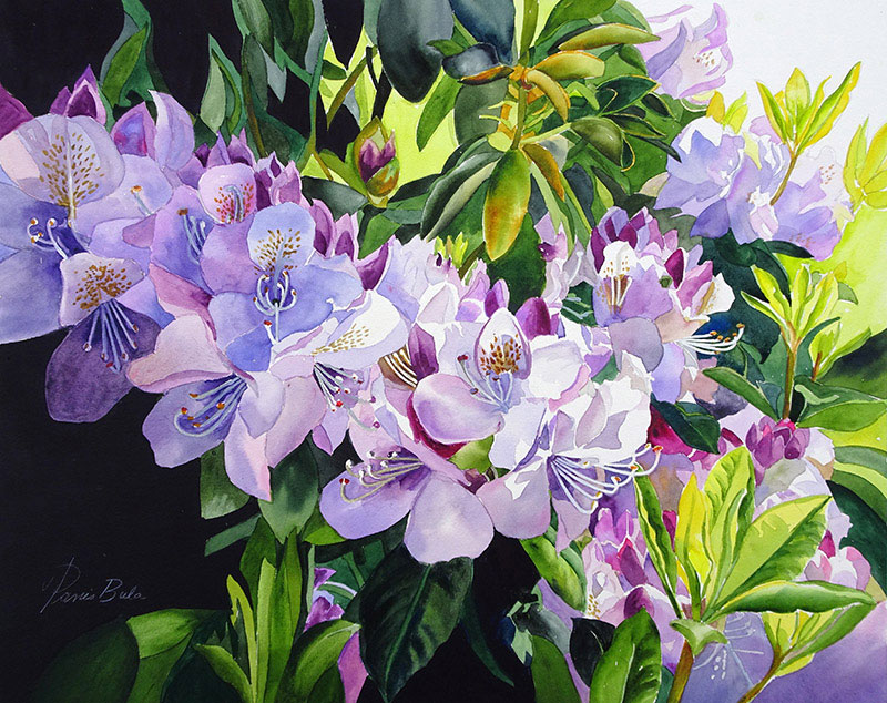 Rhodes in Shadow, watercolor, 18"x23"