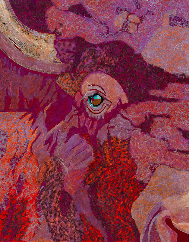 National Velvet, paper on canvas, 28" x 22"